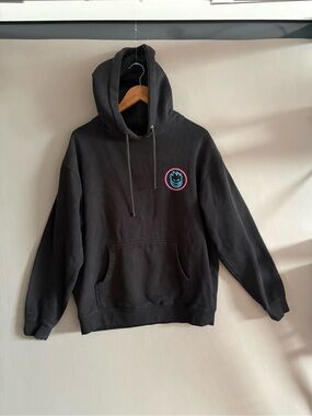 VTG Spitfire Hoodie Mens M? Black The End Skateboard Retro Pullover Skate